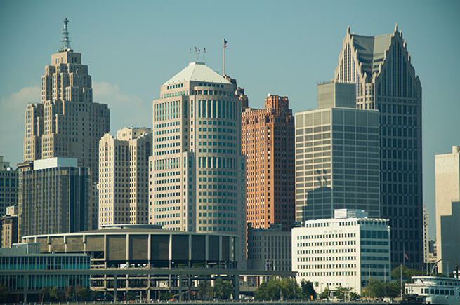 Detroit's Skyline from Windsor Ontario