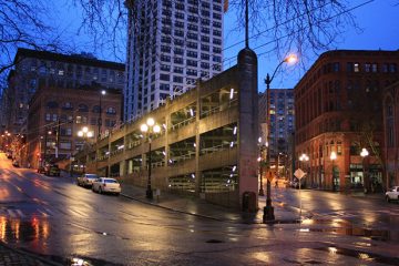 The Sinking Ship Parking Garage in Seattle's Pioneer Square